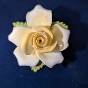 Delicate Yellow and White Rose Brooch - Women Jewelry Brooches